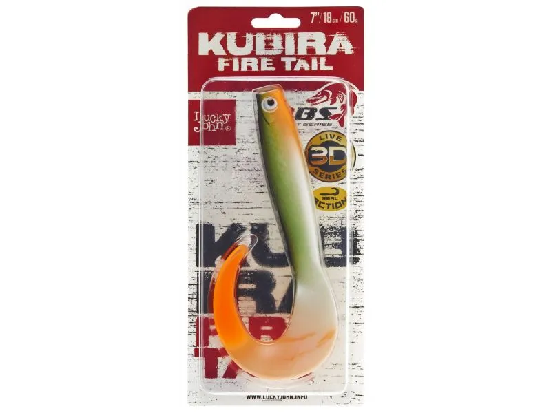 Твистеры Lucky John 3D BBS Series Kubira Fire Tail 7,0in (17,50)/PG43 1шт в интернет магазине Spinningist Life