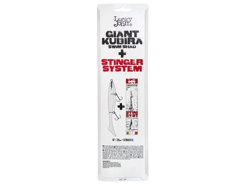 Приманка Lucky John 3D BBS Series Giant Kubira Swim Shad 10,3″ (26см) PG22 + Stinger XL