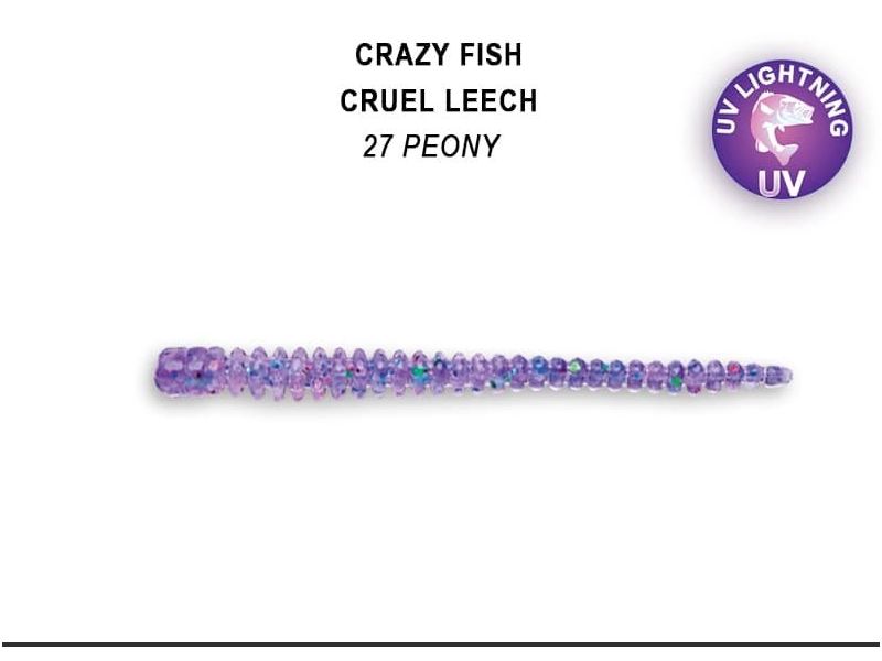 Силиконовые приманки Crazy Fish Cruel leech 2.2" 8-55-27-6