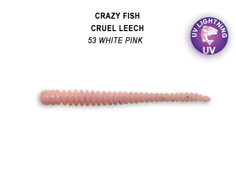 Силиконовые приманки Crazy Fish Cruel leech 2.2" 8-55-53-6